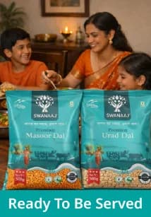 Ready To Be Served: Family sharing a meal with Swanaaj packs