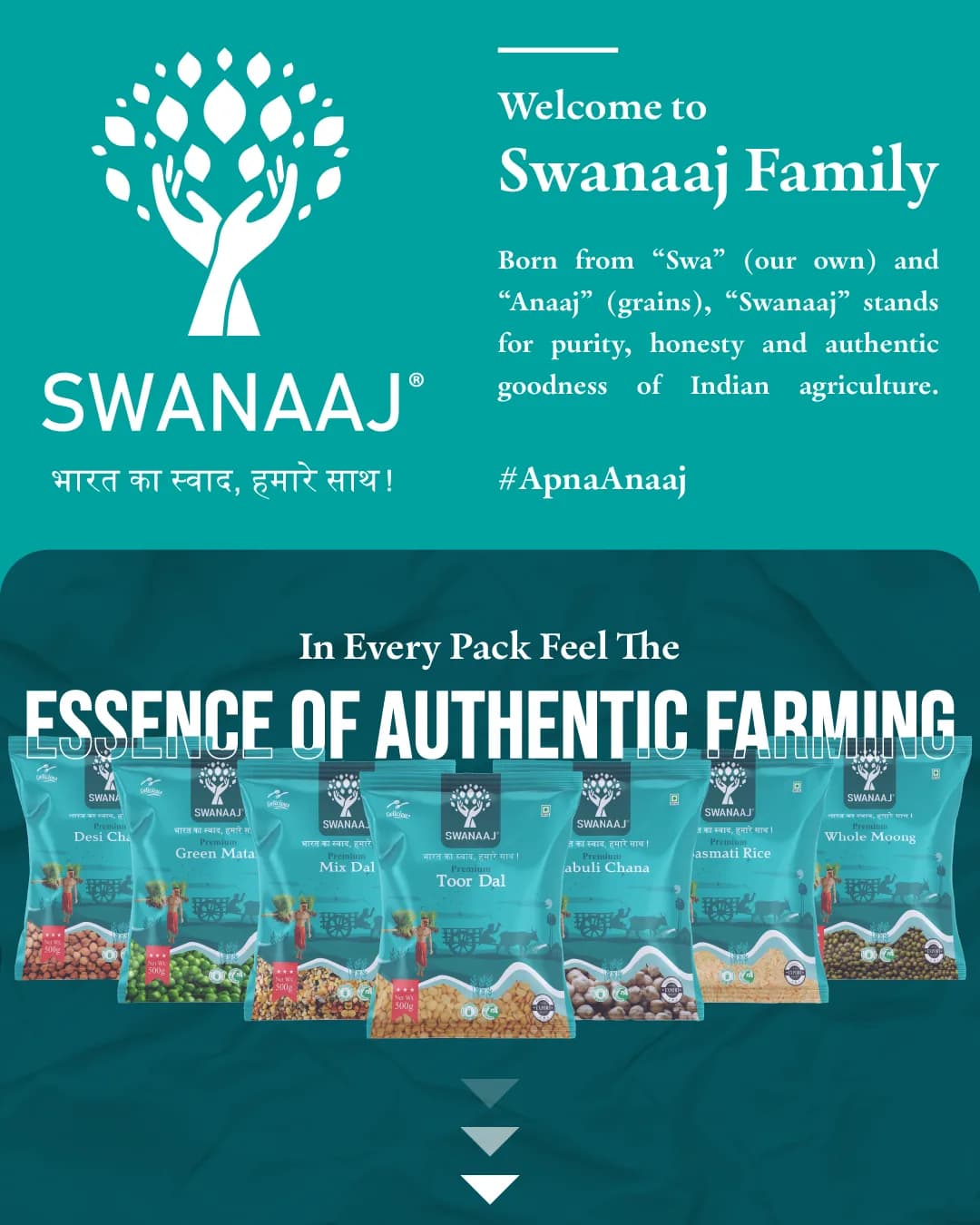 Welcome to the Swanaaj family — in every pack feel the essence of authentic farming
